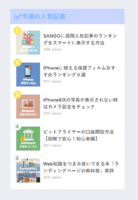 SANGOにWordpressPopularPostsを追加