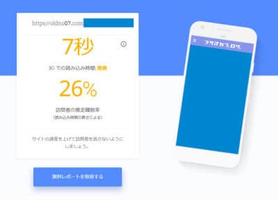 テストマイサイトで遅いページ