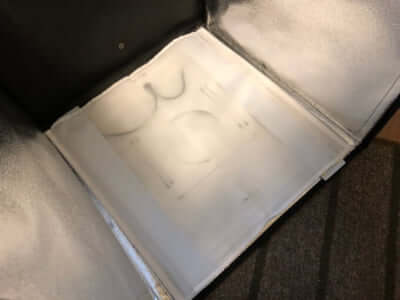 LEDの光を柔らかくする布