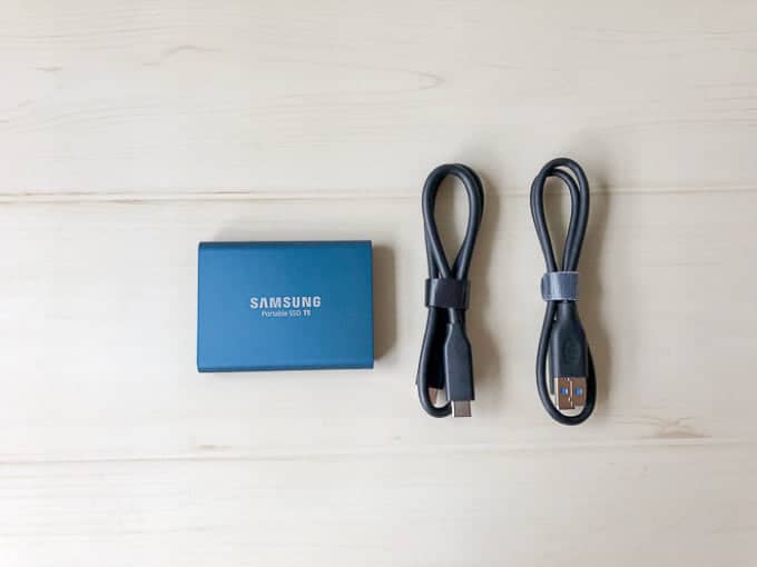 外付けSSD SAMSUNG PotableSSD T5付属品ケーブル